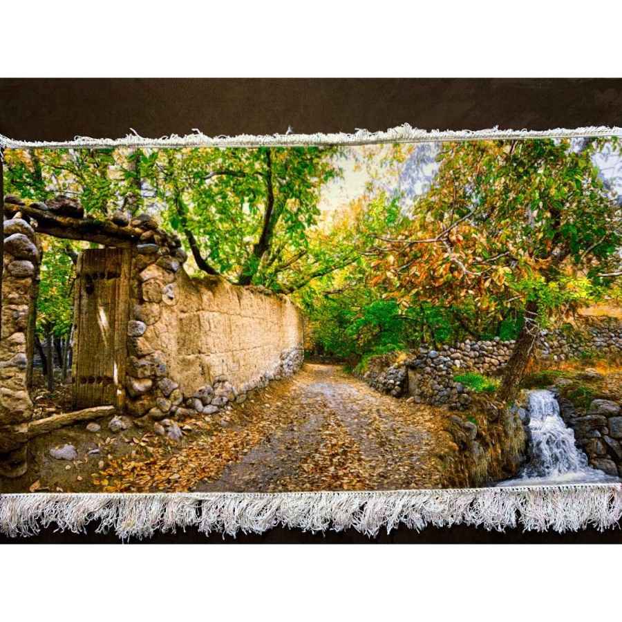 Handgeknoopte Perzische Picturale Tapis uit Tabriz Afbeeldend Tuin