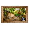 Handgeknoopte Perzische Picturale Tapis uit Tabriz Afbeeldend Tuin