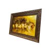 Handgeknoopte Perzische Picturale Tapis uit Tabriz Afbeeldend Gouden Paard