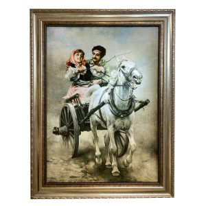 Handgeknoopte Perzische Picturale Tapis uit Tabriz Afbeeldend Phaeton