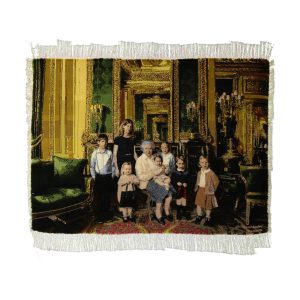 Handgeknoopte Perzische Picturale Tapis uit Tabriz Afbeeldend Koningin Elizabeth