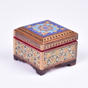 Handgemaakte Houten Sieradendoos met Perzisch Khatam Design – Yaas