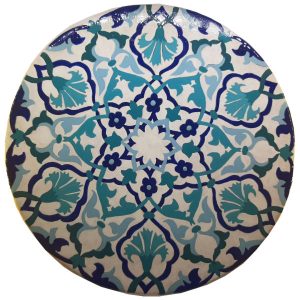 Decoratief Keramisch Bord Handbeschilderde Blauw Design
