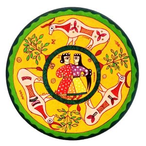 Decoratief Keramisch Bord Handbeschilderde Rajasthani XII