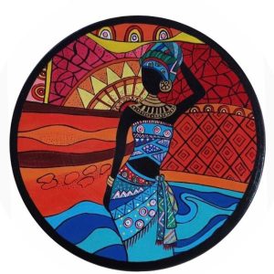 Decoratief Keramisch Bord Handbeschilderde Zigeuner Dame