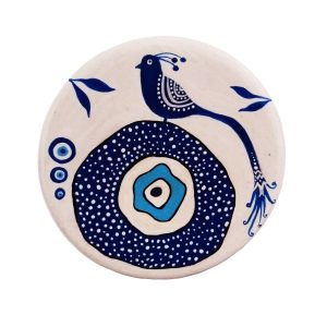 Decoratief Keramisch Bord Handbeschilderde Nazar Vogel II