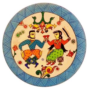Decoratief Keramisch Bord Handbeschilderde Rajasthani III