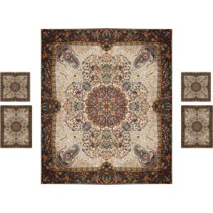 Perzisch Beddengoed Set – Oosterse Stijl Dubbel Formaat met Termeh Stof – Afshar