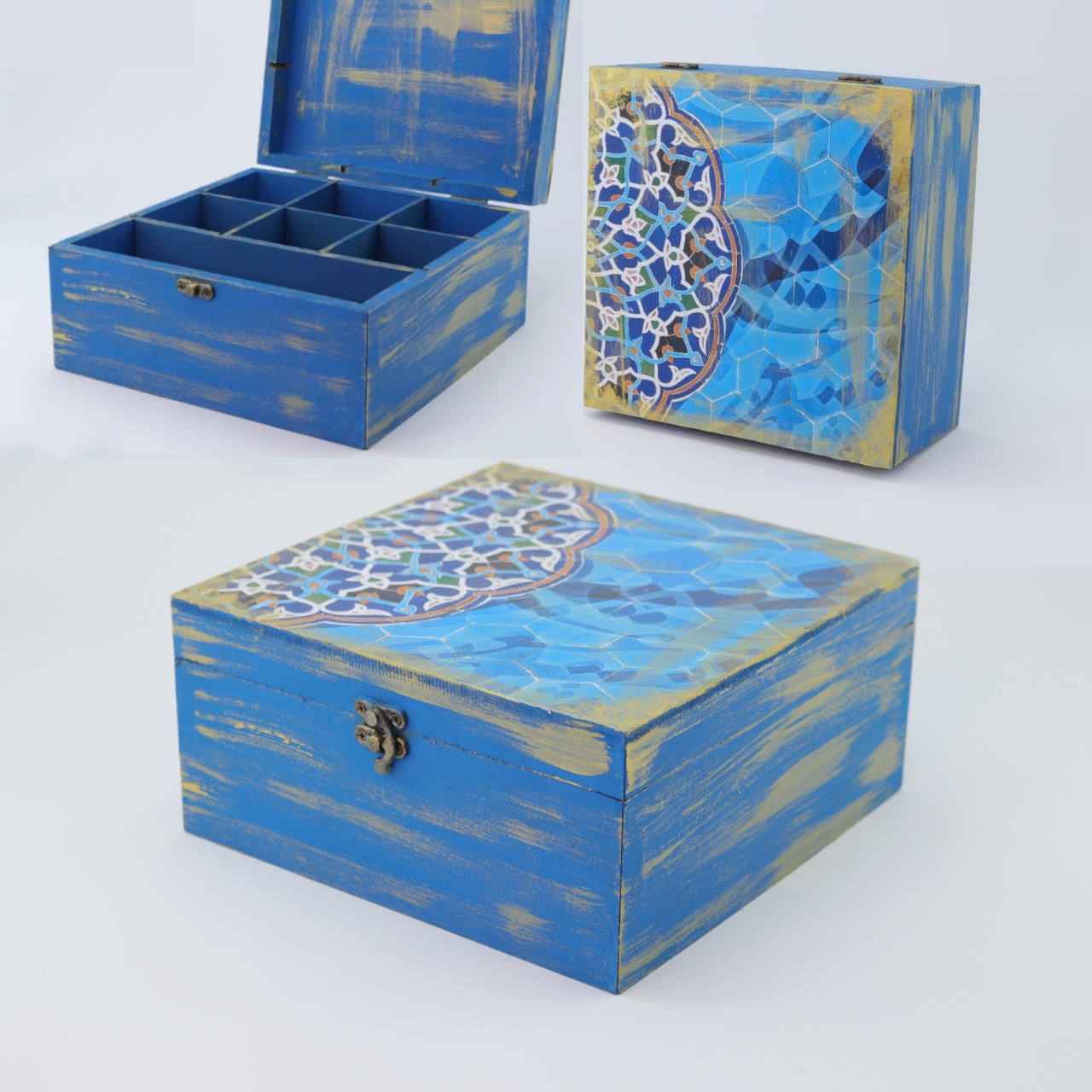Houten Doos voor Cadeaus met Perzisch Geïnspireerd Patroon Kashia