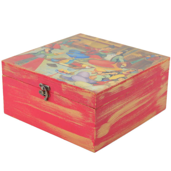 Houten Doos voor Cadeaus met Perzisch Geïnspireerd Patroon Khatati II