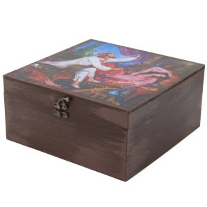 Houten Doos voor Cadeaus met Perzisch Geïnspireerd Patroon Negargari