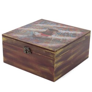 Houten Doos voor Cadeaus met Artistiek Patroon Thee