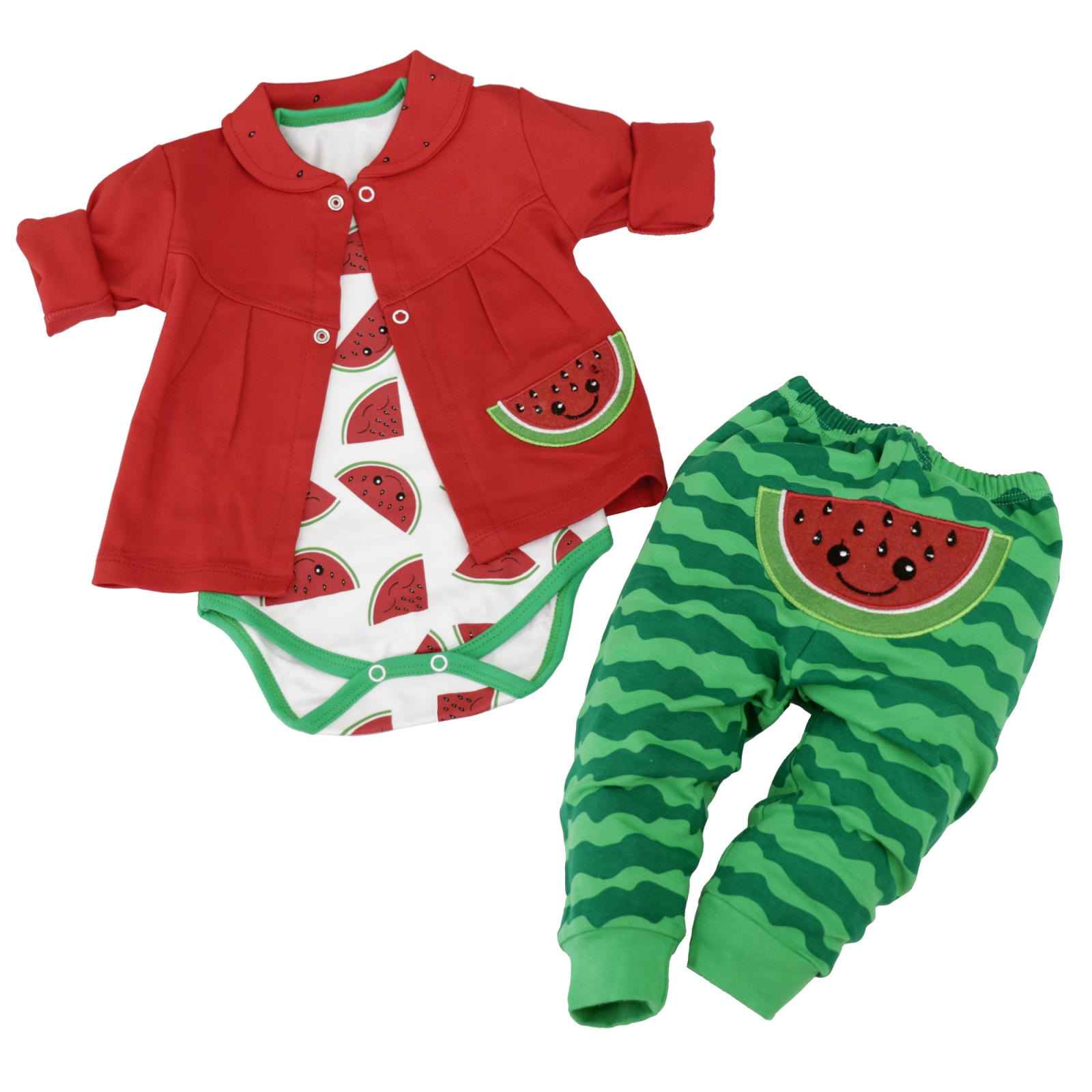 Set van 3 Stuks Babykleding – Model Yalda Nacht Rood