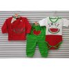 Set van 3 Stuks Katoenen Babykleding – Model Watermeloen