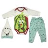 Set van 3 Stuks Pasgeboren Kleding – Feestelijk Model Yalda