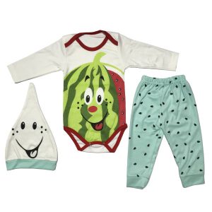 Set van 3 Stuks Pasgeboren Kleding – Feestelijk Model Yalda