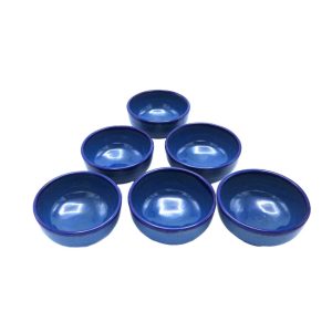 Keramische Dizi Kom – Voor Abgoosht, Yoghurt, Soep & Noedels | Blauw (Set van 6)