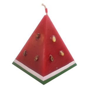 Watermeloenkaars – Klassieke Rode Stijl voor Yalda