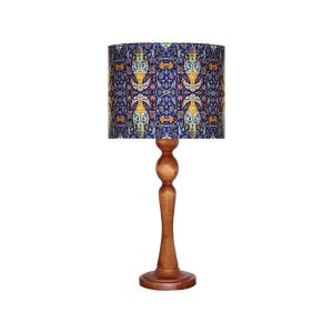Traditionele Houten Tafellamp met Perzisch Geïnspireerde Lampenkap Kabiri (Variant)