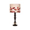 Traditionele Houten Tafellamp met Lampenkap Rose II (Cream)
