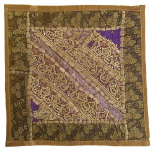 Geborduurde Kussenhoes – Gouden Suzani Design