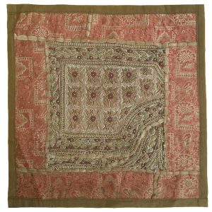 Geborduurde Kussenhoes – Roze Suzani Design II