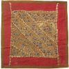 Geborduurde Kussenhoes – Rode Suzani Design