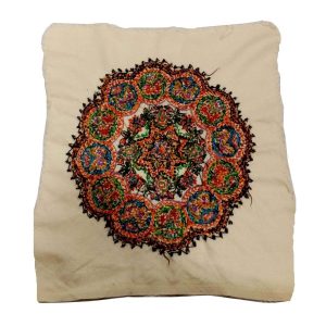 Geborduurd Kussenhoes – Cream Suzani Design