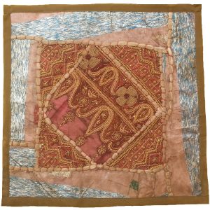 Geborduurde Kussenhoes – Blauwe Suzani Design