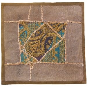 Geborduurde Kussenhoes – Blauwe Suzani Design