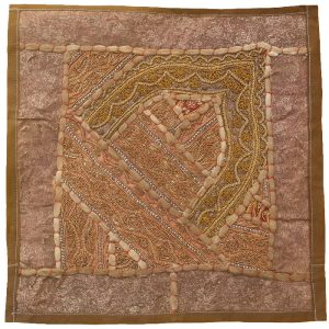 Geborduurde Kussenhoes – Gouden Suzani Design