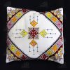 Geborduurd Kussenhoes – Witte Suzani Design