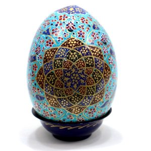 Perzische Decoratieve Struisvogelei – Firouze Turquoise Design