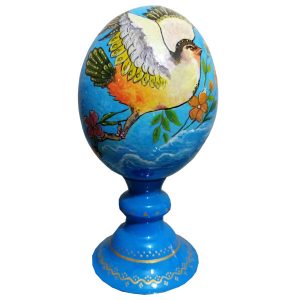 Perzische Decoratieve Struisvogelei – Lovebird Motief