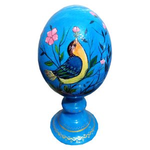 Perzische Decoratieve Struisvogelei – Lovebird II Design