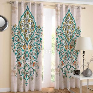Gedrukte Fluwelen Oogletgordijn – Pars Design
