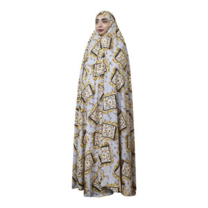 Perzische Chador Gouden Wit — Elegant Grijs Design