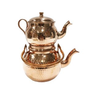 Perzische Koperen Dubbele Theepot Duurzaam & Gehamerd – Dana