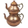 Perzische Koperen Dubbele Theepot Gehamerd & Duurzaam – Azar
