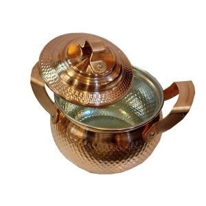 Iraanse Koperen Kookpan – Klassieke oosterse stijl (gehamerd), model Amani
