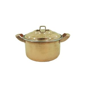 Iraanse Koperen Kookpan – Klassieke oosterse stijl (gehamerd), model Baran