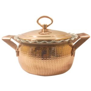 Iraanse Koperen Kookpan – Klassieke oosterse stijl (gehamerd), model Faran