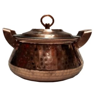 Iraanse Koperen Kookpan – Klassieke oosterse stijl (gehamerd), model Taban