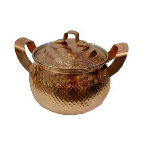 Iraanse Koperen Kookpan – Klassieke oosterse stijl (gehamerd), model Yara