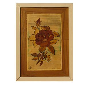 Khatamkari Houten Inlegkunst – Rozenbloem