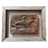 Ingelijste Houten Gesneden Kunst – Dieren Thema Gazelle