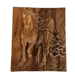 Houten Wanddecoratie – Gesneden Model Paard