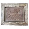 Ingelijste Houten Gesneden Kunst – Dieren Thema Leeuw