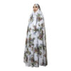 Gebedschador voor dames – Lange hoofddoek met bloemenboeket-print