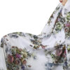 Gebedschador voor dames – Lange hoofddoek met bloemenboeket-print
